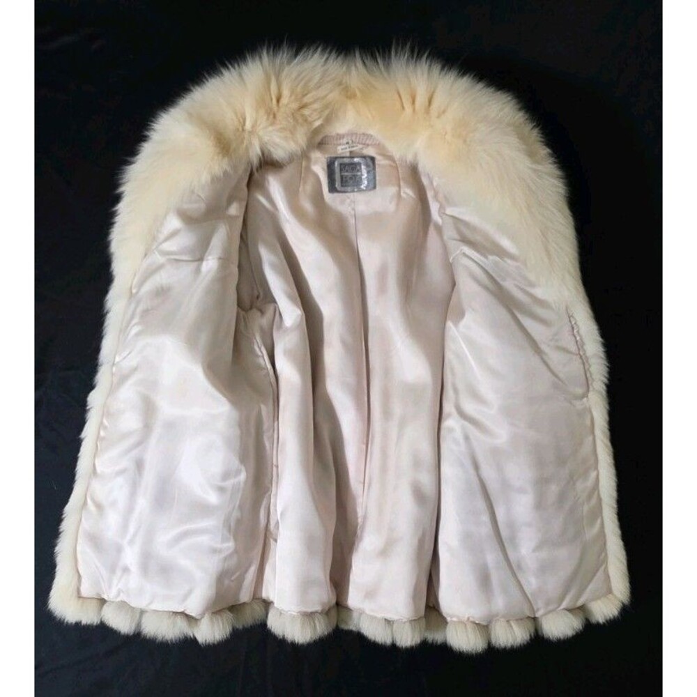 Vintage 1980s Saga Fox Fur Coat Women, Medium, Authentic Blue Fox Fur. - Picture 4 of 7
